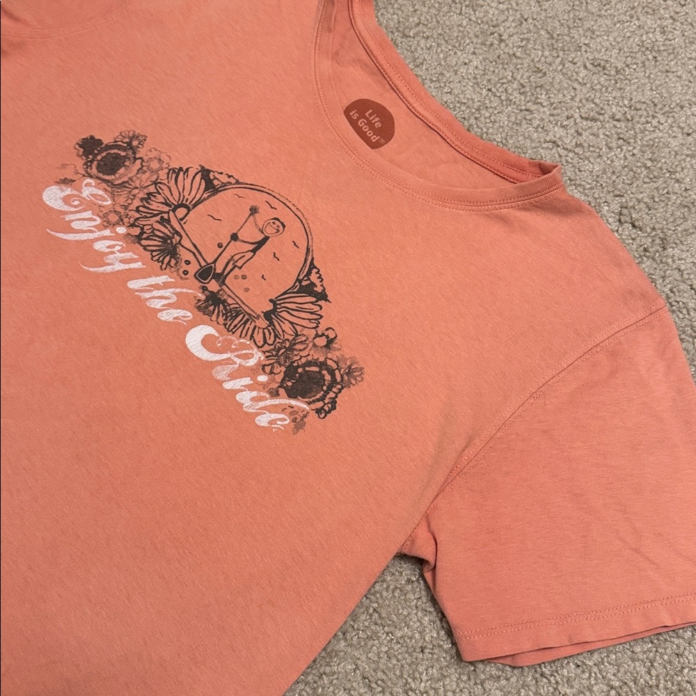 Life is Good “Enjoy The Ride” Paddle Board Shirt Classic Fit Women’s L|floral